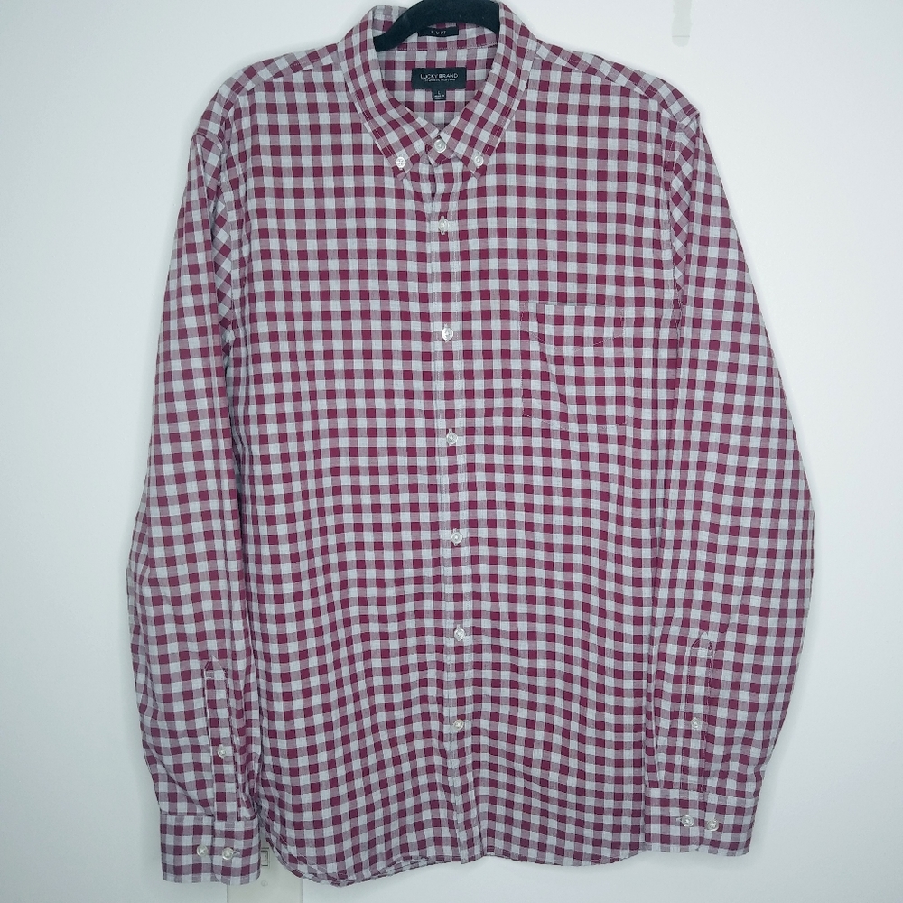 Lucky Brand Slim Fit Checked Long Sleeve Shirt